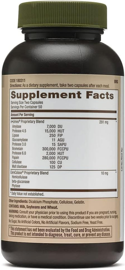 GNC Natural Brand Super Digestive Enzymes 100 Capsules