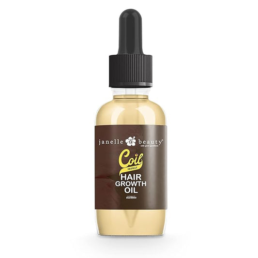 Janelle Beauty Coil Protect Hair Growth Oil – Packed with All-Natural, Pure Superfood Ingredients, Including Quinoa Extract & 9 Essential Amino Acids to Grow Thicker, Healthier, Longer Hair – 2 fl oz