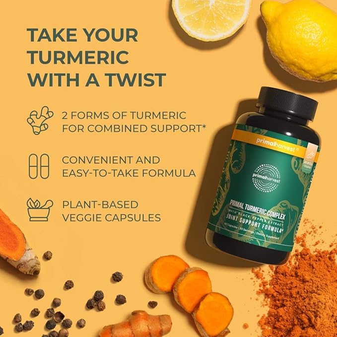Primal Harvest 2 Pack, Primal Turmeric 120 Capsules