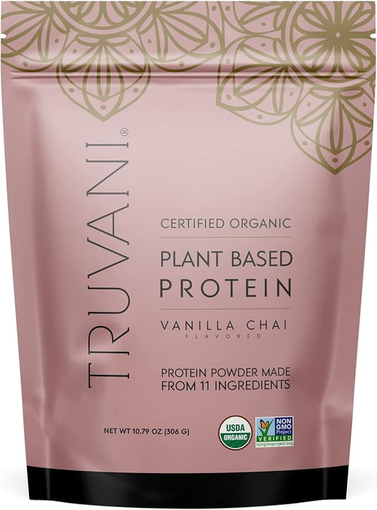 Truvani Vegan Pea Protein Powder 20g Organic 10 Servings