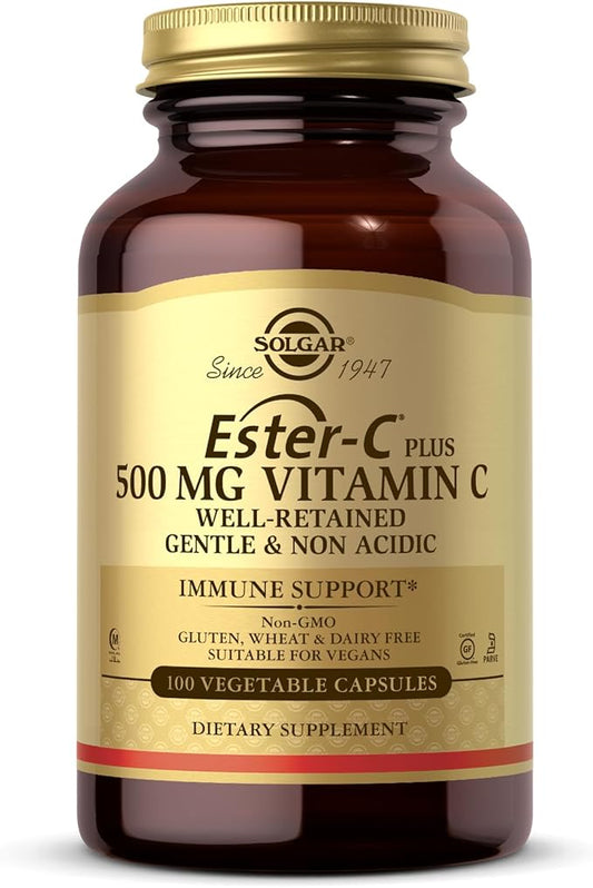 Solgar Ester-C Plus 500 mg Vitamin 100 Vegetable 100 Servings