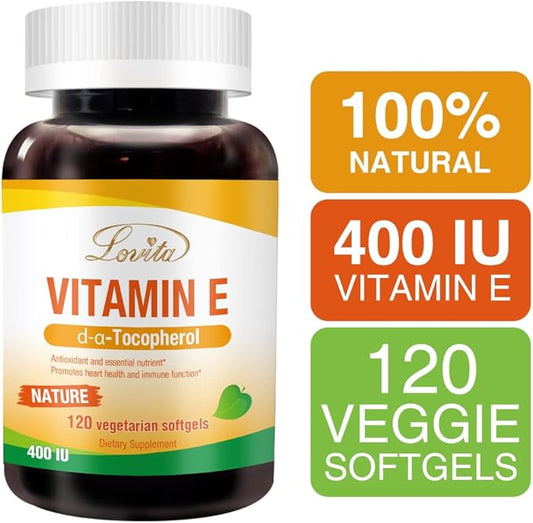 Vitamin E 400 IU Softgels, Natural 268 mg 120 Vegetarian 3)
