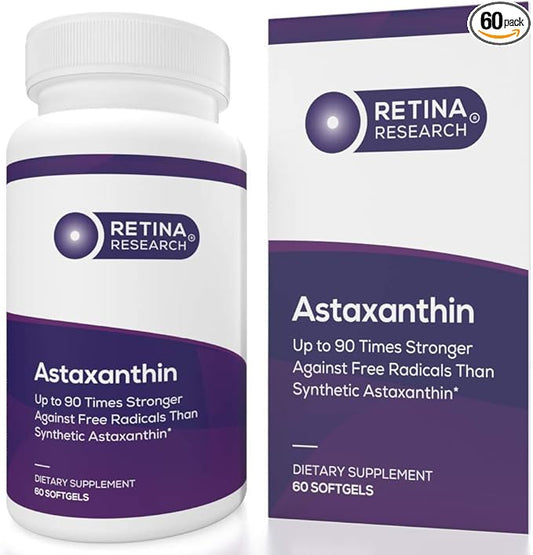 Natural Astaxanthin Eye Vitamin 10mg 90 Times 3rd Party 60 Softgels