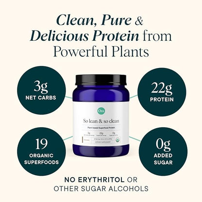 Ora Organic Vegan Protein Powder 22g Plant 20 Servings,