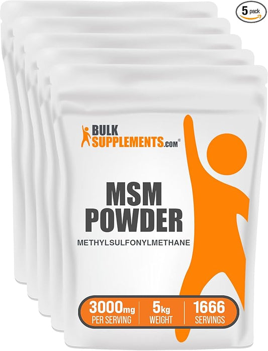 BulkSupplements.com MSM Powder 3000mg - 3000mg per 5kg (11 (11 lbs) 5)