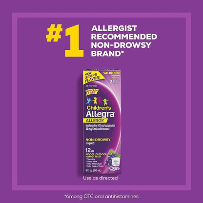 Allegra Children's 12HR Allergy Relief Non-drowsy 8 oz.