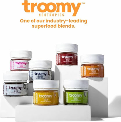 Troomy Lion's Mane Focus Gummies 60 Count - Natural Tangerine and Passionfruit Flavor, Gelatin-Free, Gluten-Free, Vegetarian