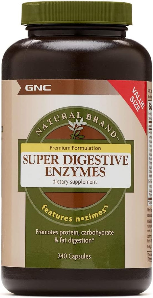 GNC Natural Brand Super Digestive Enzymes, 240 Capsules,
