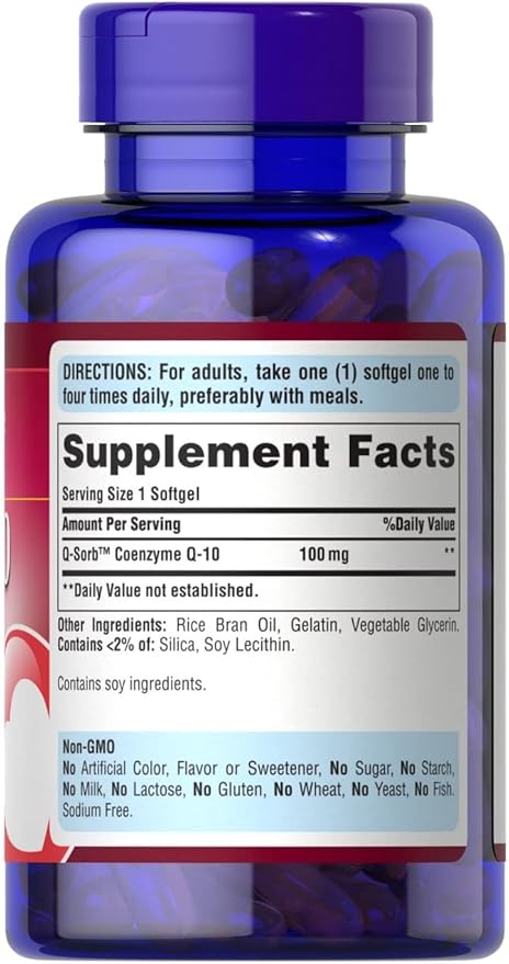 Puritans Pride CoQ10 100mg, Supports Heart 240 Rapid