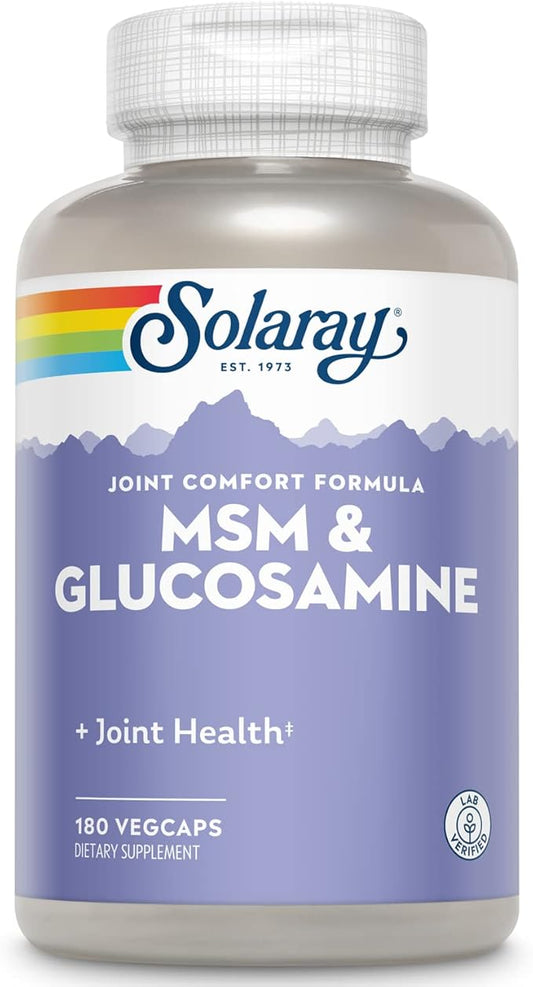Solaray MSM and Glucosamine Capsules, 180