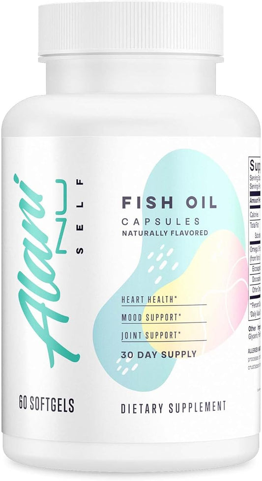 Alani Nu Omega 3 Fish Oil, 1500MG, 800mg 800mg EPA, 600mg DHA, (60 Softgels) 30 Servings