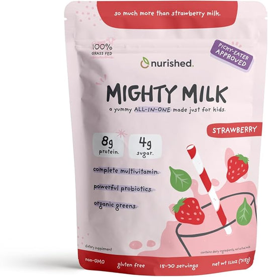 Mighty Strawberry Milk 2 Billion 15-30 Servings