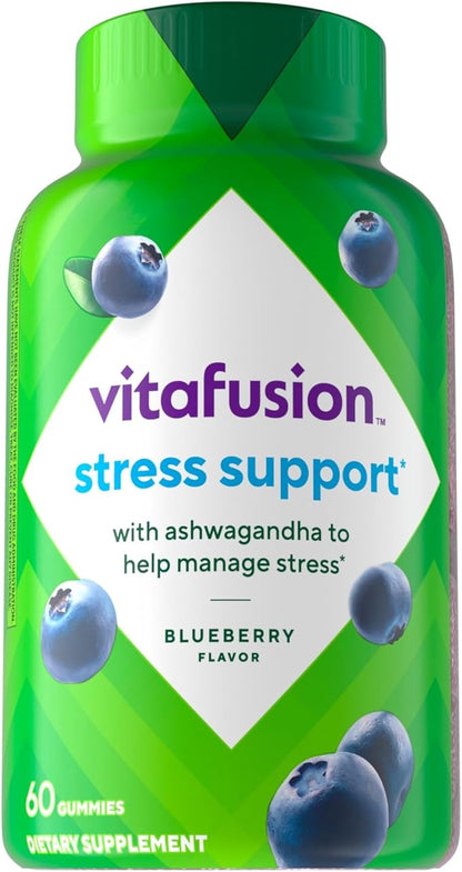 Vitafusion Ashwagandha Gummies –Clinically Shown Adaptogen Sensoril Ashwagandha 125mg Per Serving – Help Manage Stress – Chewable Gummy Vitamins/ Alternative to Liquid Capsules Drops Powder, 60 Count