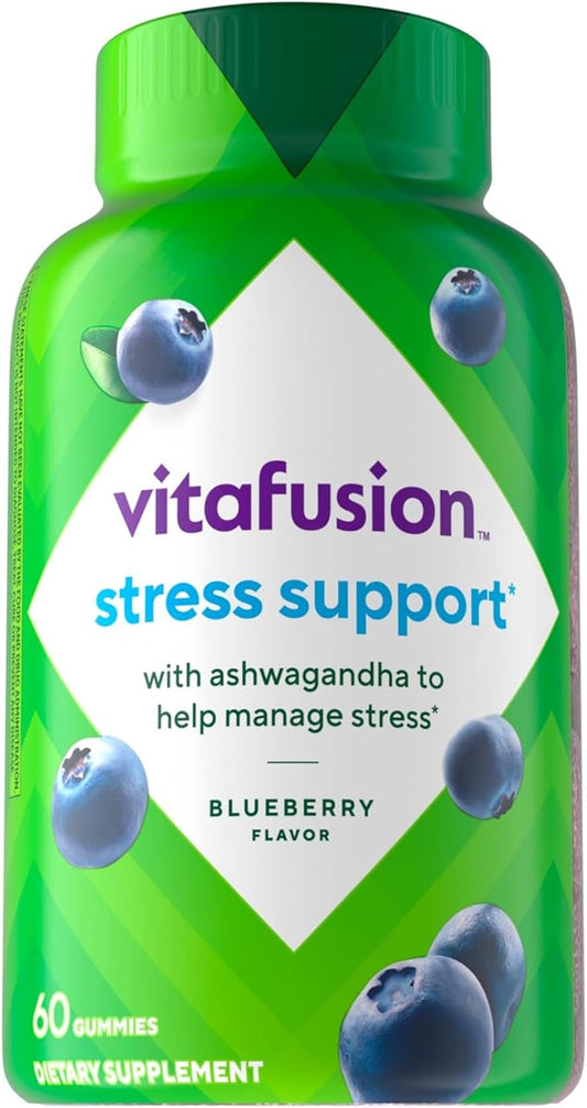 Vitafusion Ashwagandha Gummies –Clinically Shown Adaptogen Sensoril Ashwagandha 125mg Per Serving – Help Manage Stress – Chewable Gummy Vitamins/ Alternative to Liquid Capsules Drops Powder, 60 Count