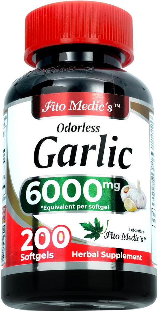 Lab | garlic pills |6000 mg 200 softgels 200 capsules