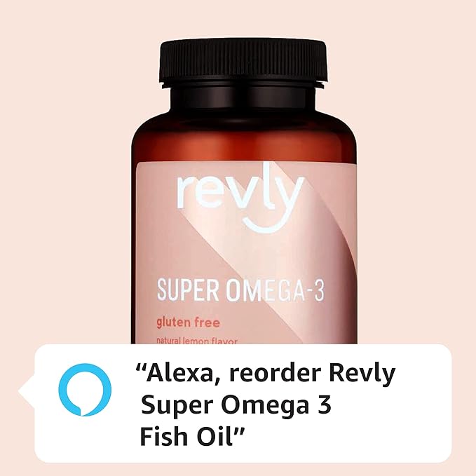 Amazon Brand - Revly Super Omega-3 3-Fatty Acids 90 Softgels (1280 mg 2 Softgels)