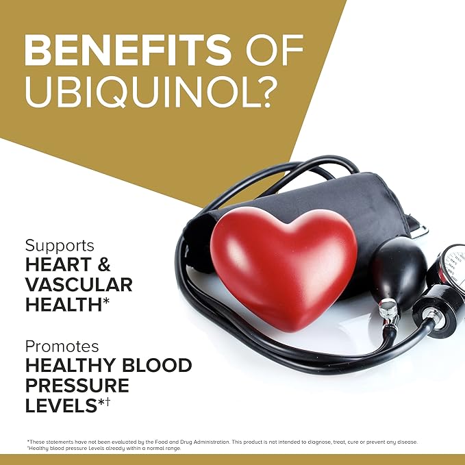 Qunol Ubiquinol CoQ10 100mg Softgels, Ubiquinol Q10, Antioxidant 120 Count