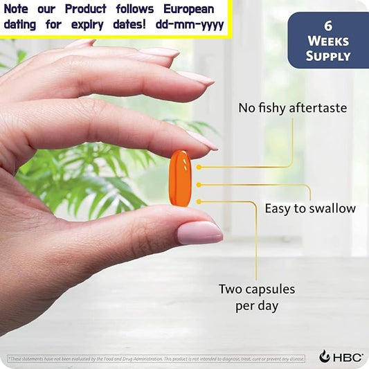 Cardio Triple Strength Omega 3 Fish Oil 1000mg, Norwegian 3 Fatty 90 Capsules