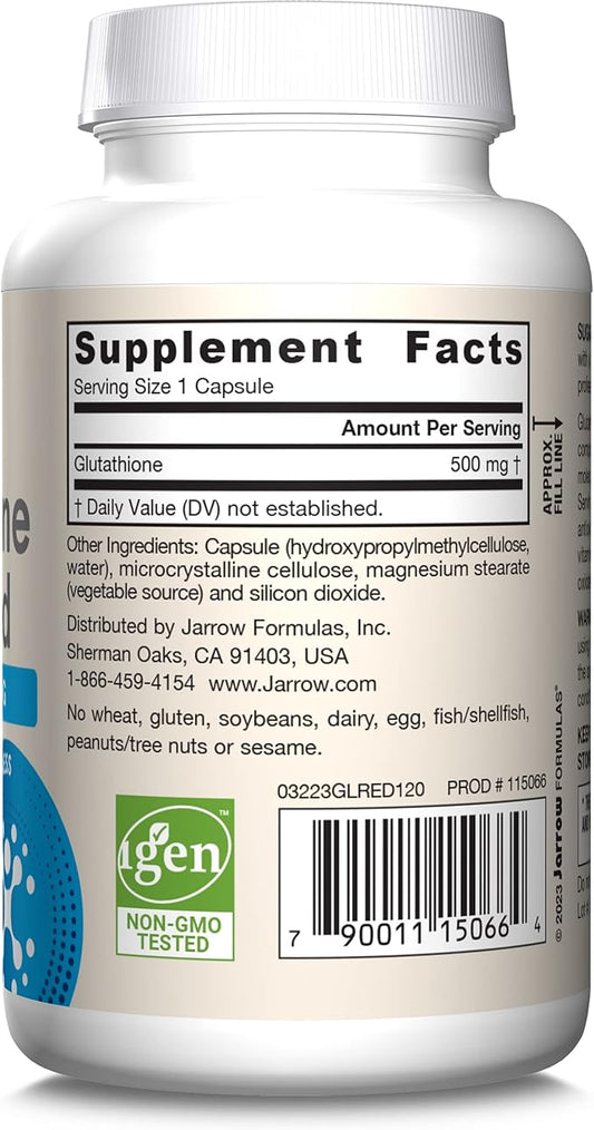 Jarrow Formulas Glutathione Reduced 500 mg 120 Veggie