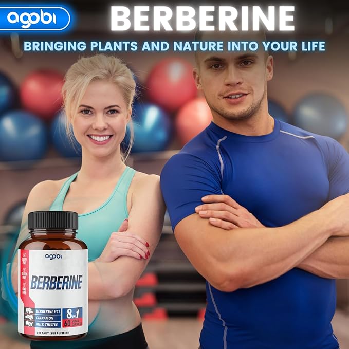 Berberine Supplement with Ceylon, Milk Thistle, 60 Counts 2 Months