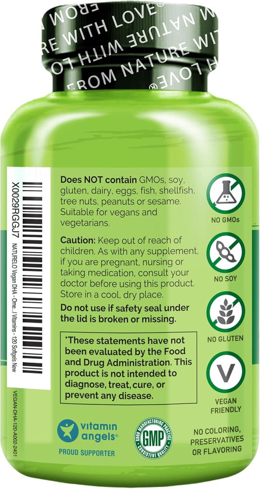 NATURELO Vegan DHA 3 Oil 120 Softgels