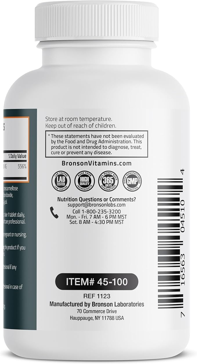 Bronson Vitamin C 500 MG Supports 100 Vegetarian