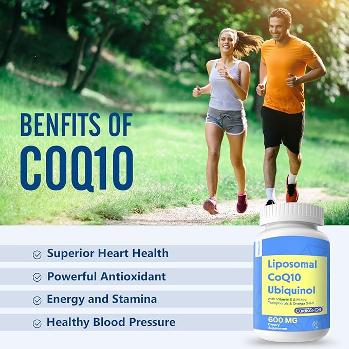 Liposomal CoQ10 600 mg Softgel Ubiquinol, 3 6 6 9, 9, Mixed Q10 Supplement 60 Softgels