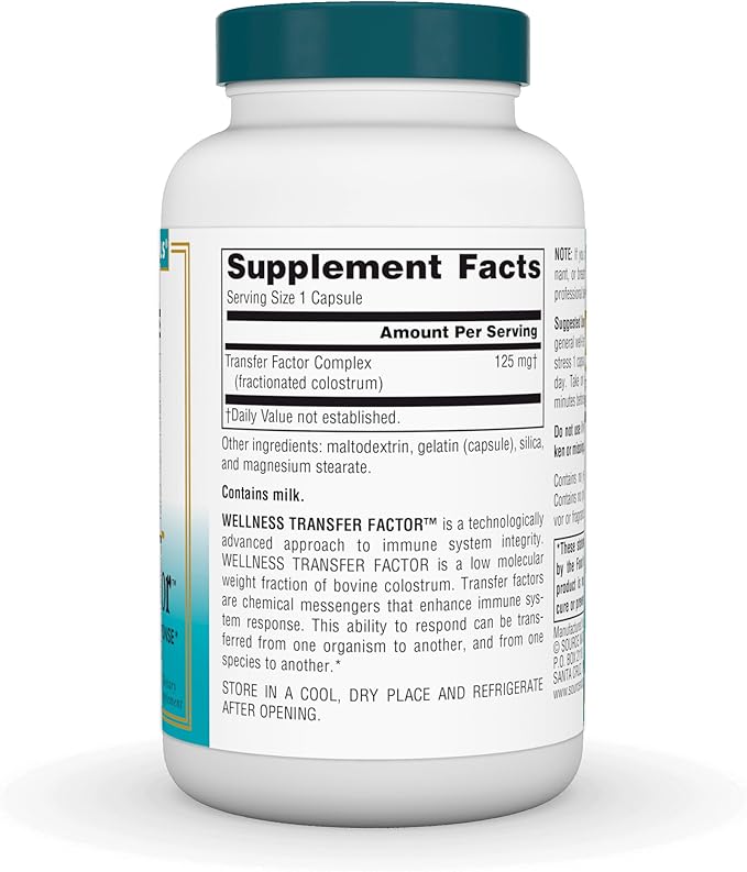 Source Naturals Wellness Transfer Factor, Supports 125mg - 30 Capsules