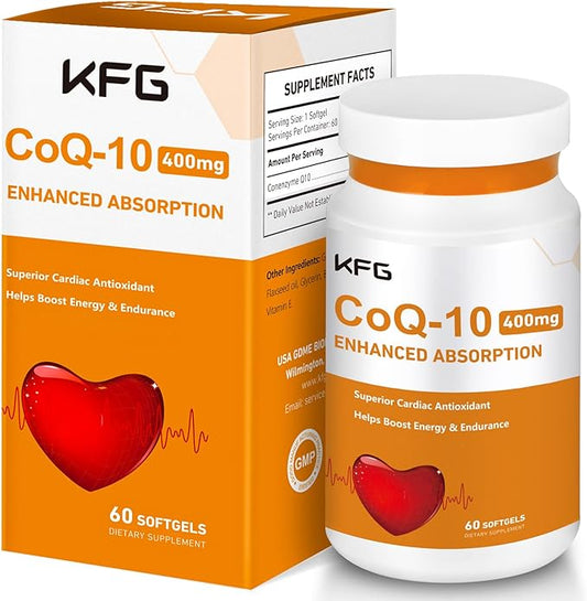 CoQ10 400mg Softgels, Coenzyme Q10 Supplements