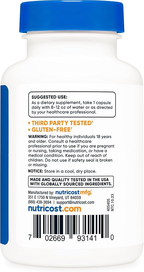 Nutricost CoQ10 100mg, 120 Vegetarian Capsules, 120 Servings Q10