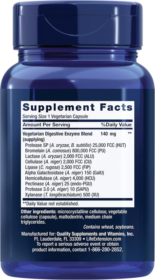 Life Extension Enhanced Super Digestive Enzymes 60 Capsules