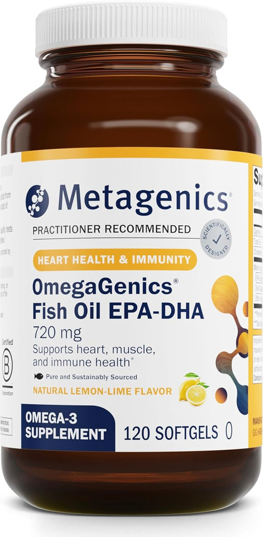 Metagenics OmegaGenics Fish Oil EPA-DHA 720- Omega-3 Fish 120 Softgels