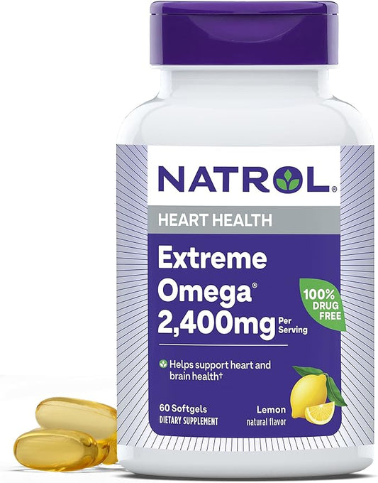 Natrol, Omega-3 Extreme Softgels, Heart Health 60 Count