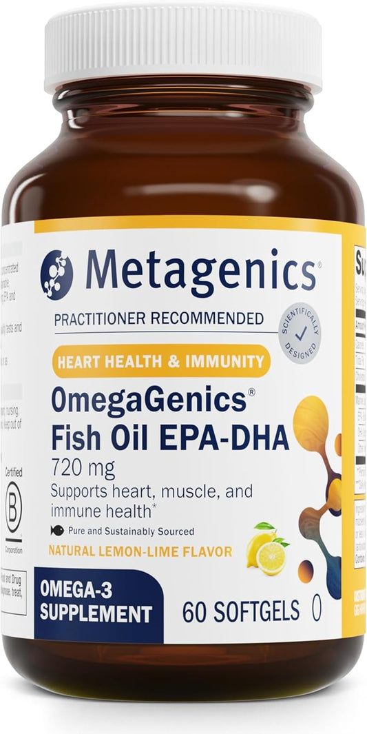 Metagenics OmegaGenics Fish Oil EPA-DHA 720- Omega-3 Fish 60 Softgels
