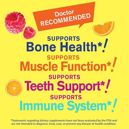 Calcium 500mg + Vitamin D3 1000 (25 mcg) 60 Gummies