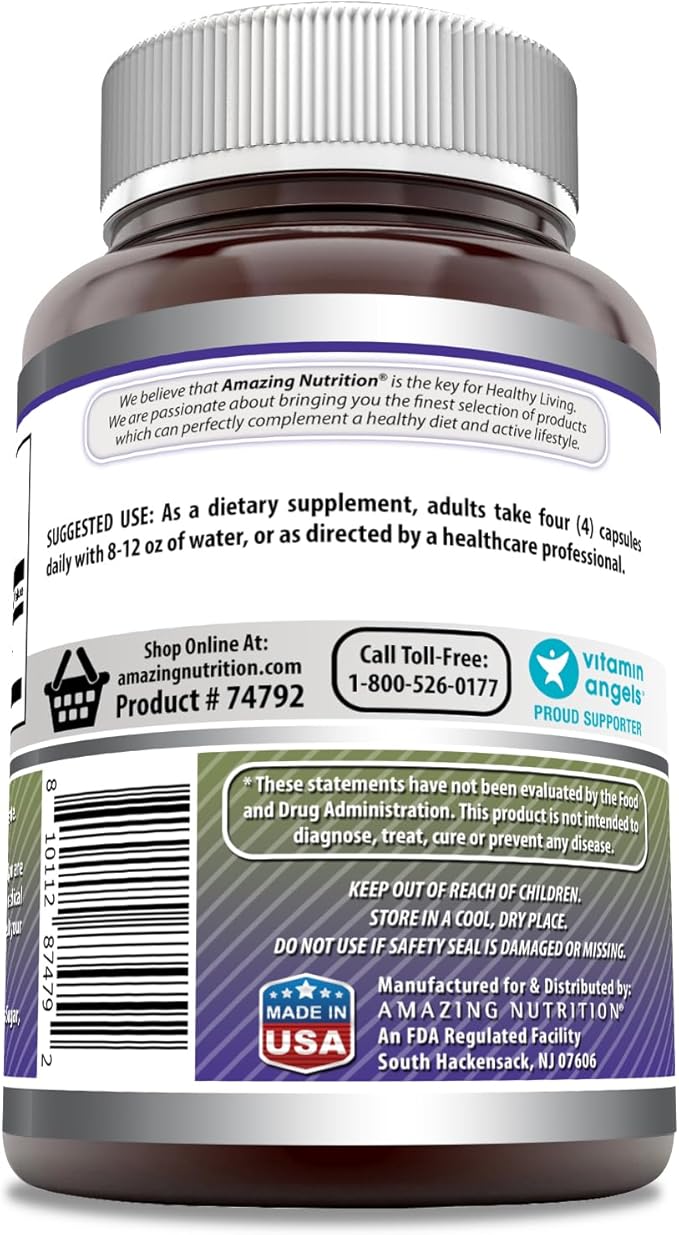 Amazing Formulas Creatine Monohydrate Supplement | 3000 Mg per Serving | 180 Capsules | Non-GMO | Gluten-Free | Made in USA