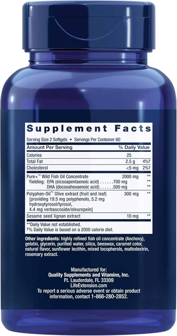 Life Extension Super Ubiquinol Coq10, 100 60 Softgels Omega-3 Epa/dha 120 Softgels