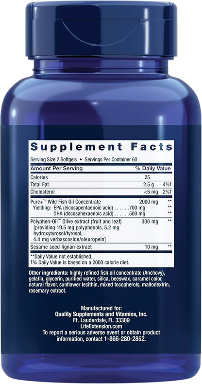 Life Extension Super Ubiquinol Coq10, 100 60 Softgels Omega-3 Epa/dha 120 Softgels