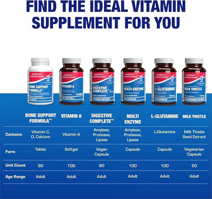 Clinical Calcium Complex Bone Supplement - Restorative Calcium Magnesium Zinc D3 Supplement for Bone Health Strength & Density Support with Antioxidant Bioflavonoids - High Absorption - 15 Servings