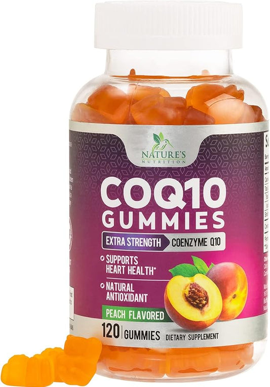 CoQ10 100mg Gummies Q10 Supplement, CoQ10 Gummies Q10 Gummy 120 Count Q10 Vitamins