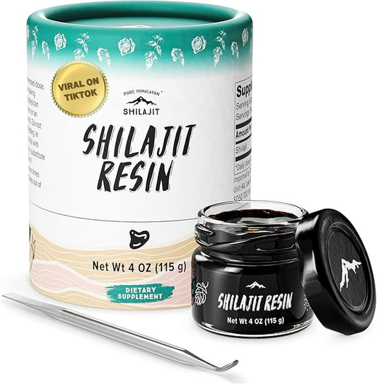 Pure Himalayan Shilajit, High Nutritional Potency, 85+ Plant-Derived 3rd Party (115g)