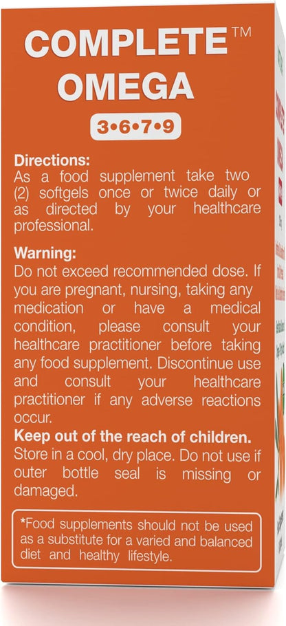 Complete Omega 3-6-7-9, Pure Sea Buckthorn 1 Bottle 60 Capsules