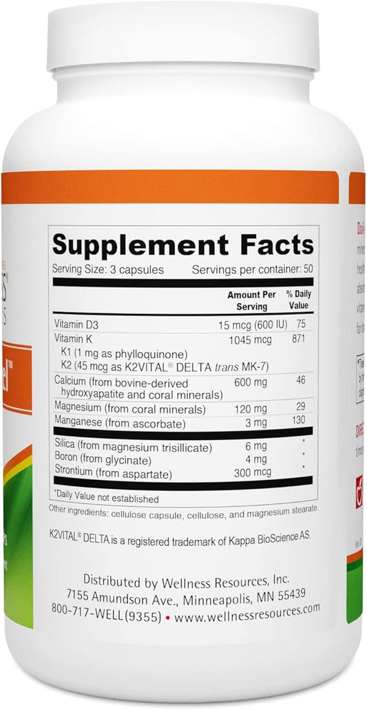 Daily Bone Xcel High Absorption Calcium K1, K2 K2 (150 (150 Capsules)