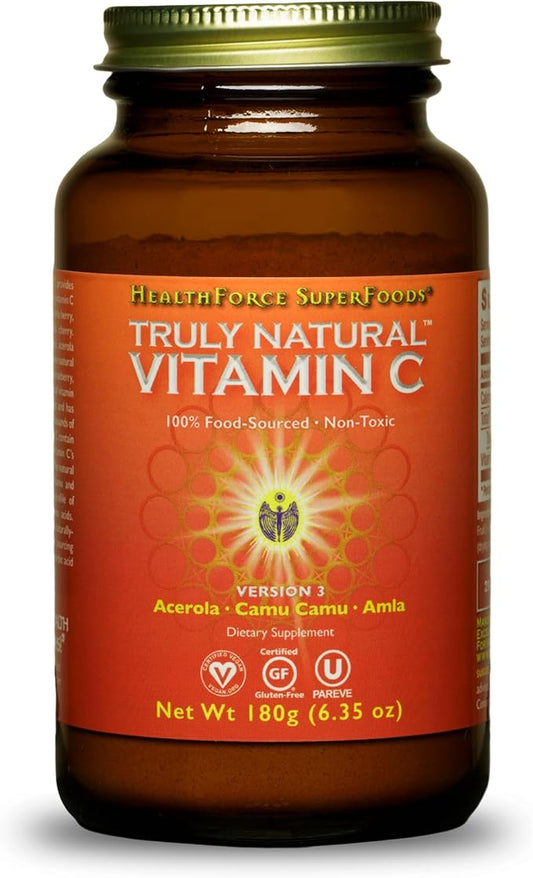 HEALTHFORCE SUPERFOODS Truly Natural Vitamin C 180 Grams, 30 Servings