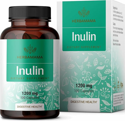 HERBAMAMA Inulin Powder Capsules 1200 mg, 100 Caps