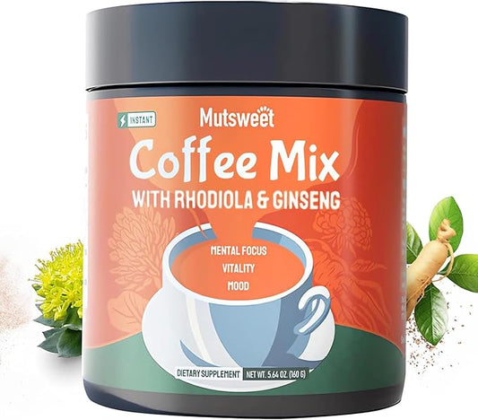 Mutsweet Rhodiola Rosea Instant Coffee Mix 40 Servings,