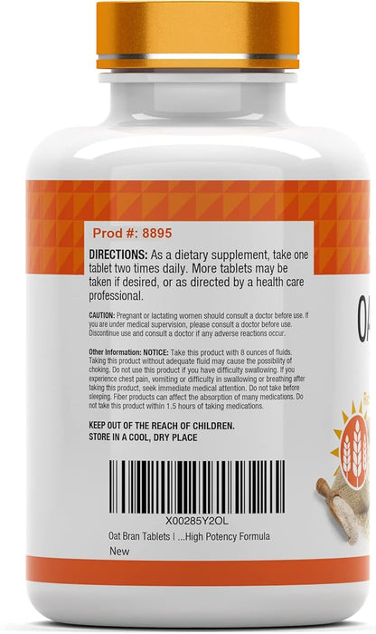 Oat Bran Tablets 365 Tablets 1,000 MG