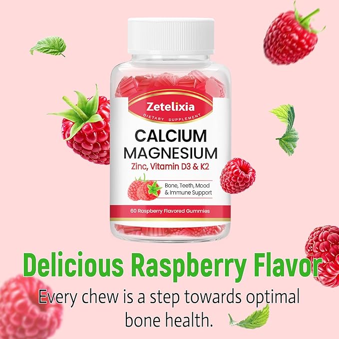 Sugar Free Calcium Gummies for Women D3 & K2, Calcium 120 Count
