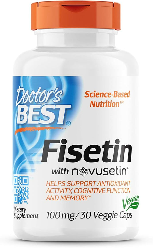 Doctor's Best Fisetin with Novusetin, Non-GMO, 100 mg, 30 count