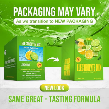 Dr. Price Electrolytes Powder Packets - Electrolytes No Sugar - Hydration Packets - Electrolyte Mix - Keto Electrolytes (30 Packets) Fasting Electrolytes - Water Enhancer, Sports Drink - Lemon-Lime